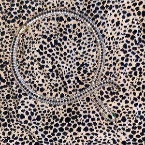 Rhinestone snake necklace